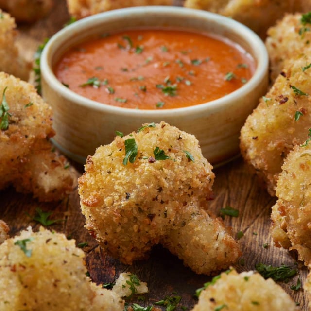 Breaded Mushrooms.