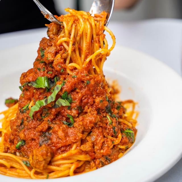 Meat Sauce Pasta.