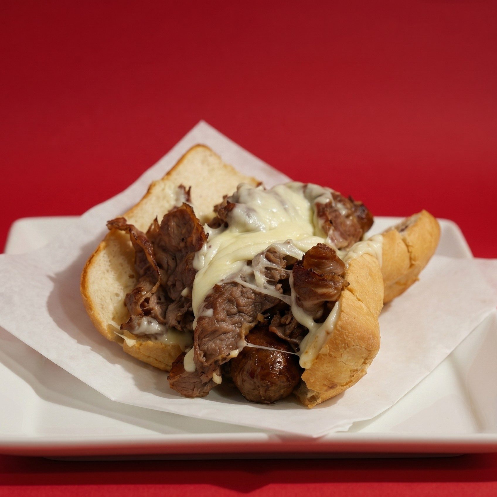 Combo Beef & Sausage Sandwich.